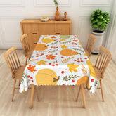 Lofaris Fall Harvest Pumpkin Patch Rectangle Tablecloth for Thanksgiving Dinner and Autumn Themed Party Decor